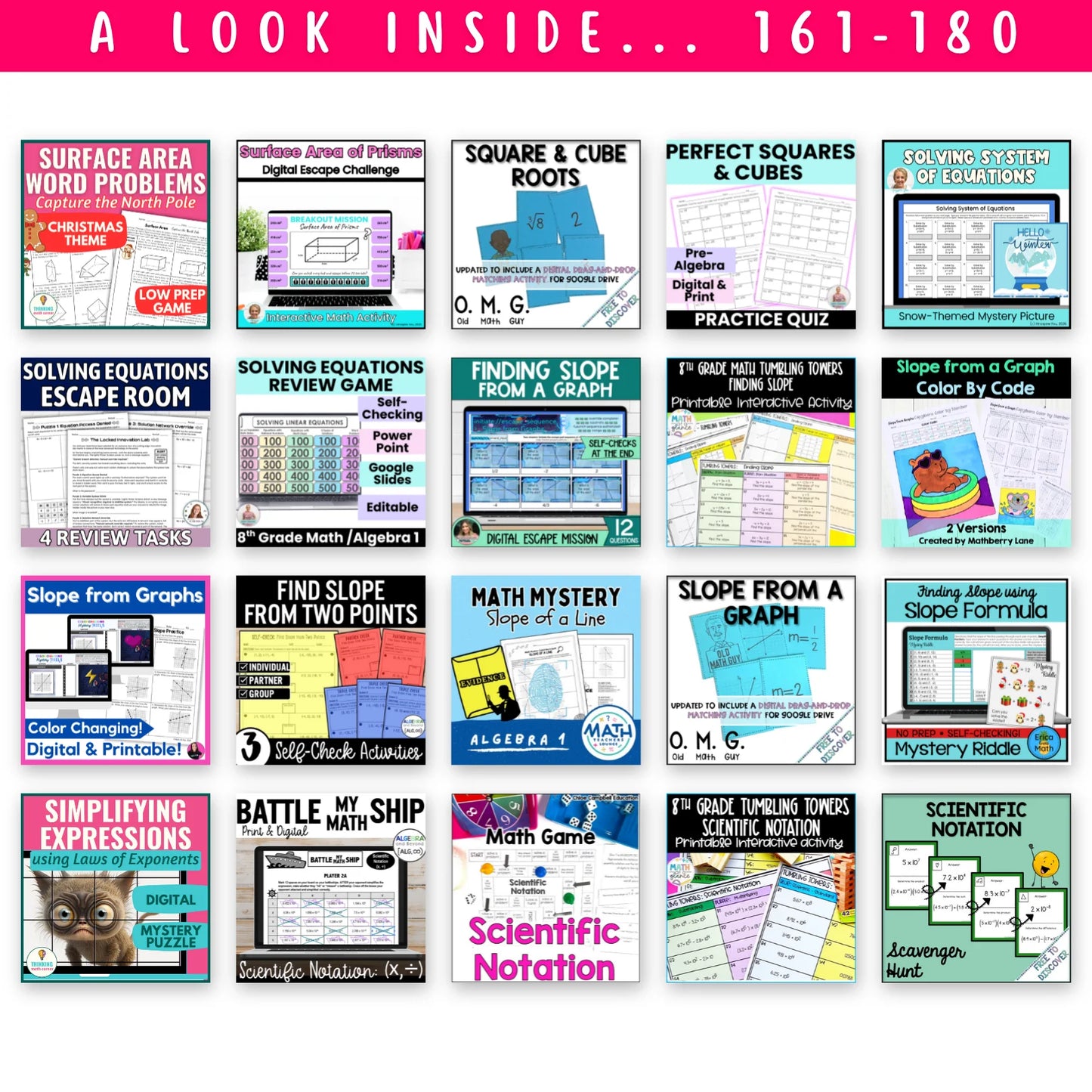 7th Grade - Algebra 1 Mega Math Bundle