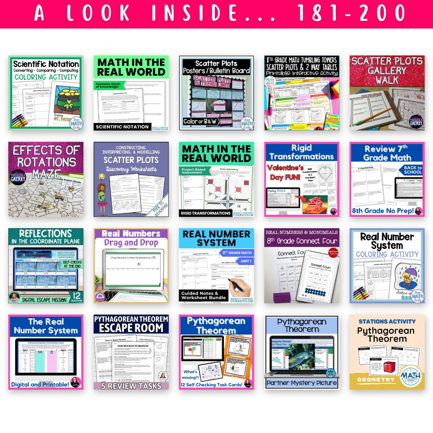 7th Grade - Algebra 1 Mega Math Bundle
