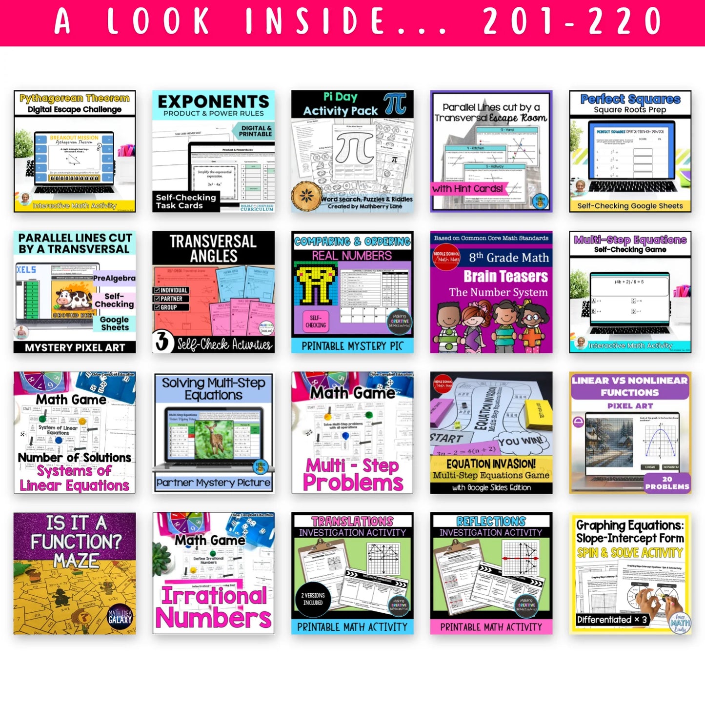 7th Grade - Algebra 1 Mega Math Bundle