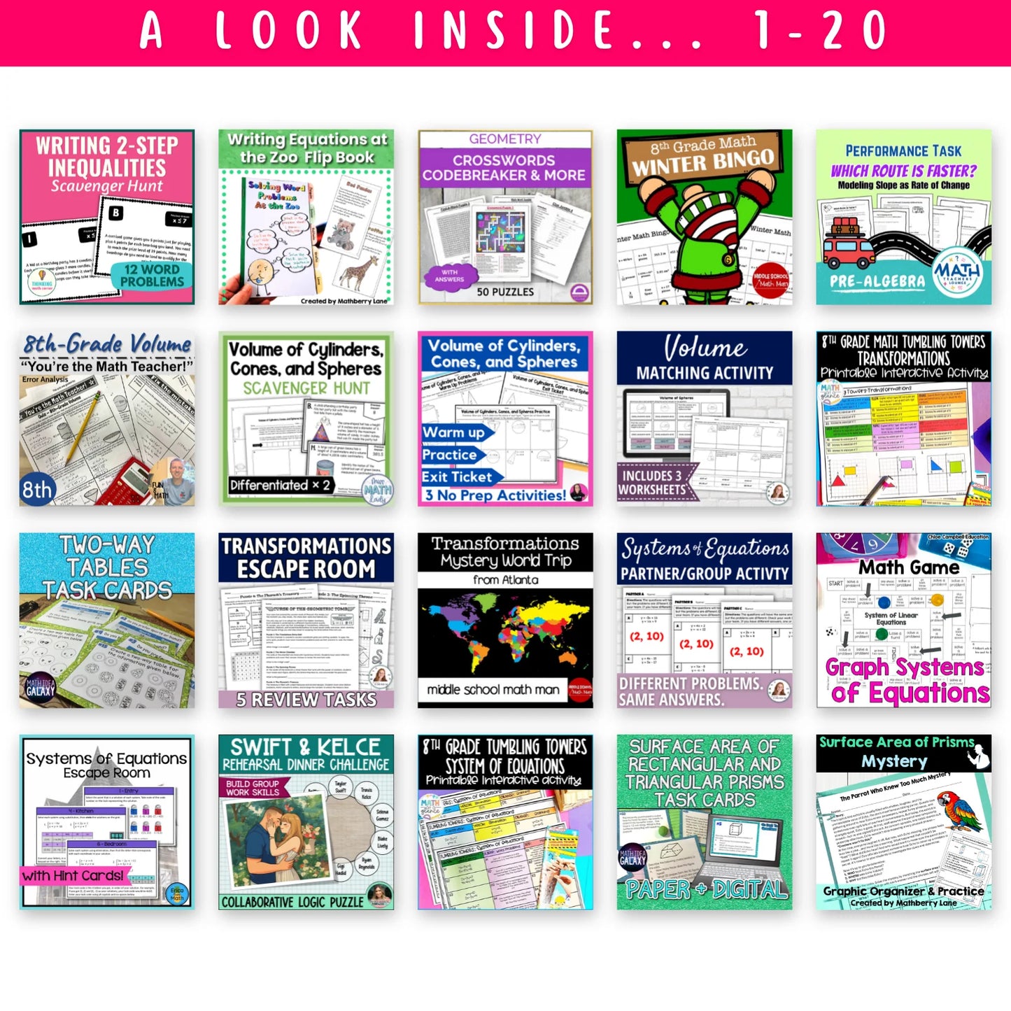 8th Grade Ultimate Math Bundle