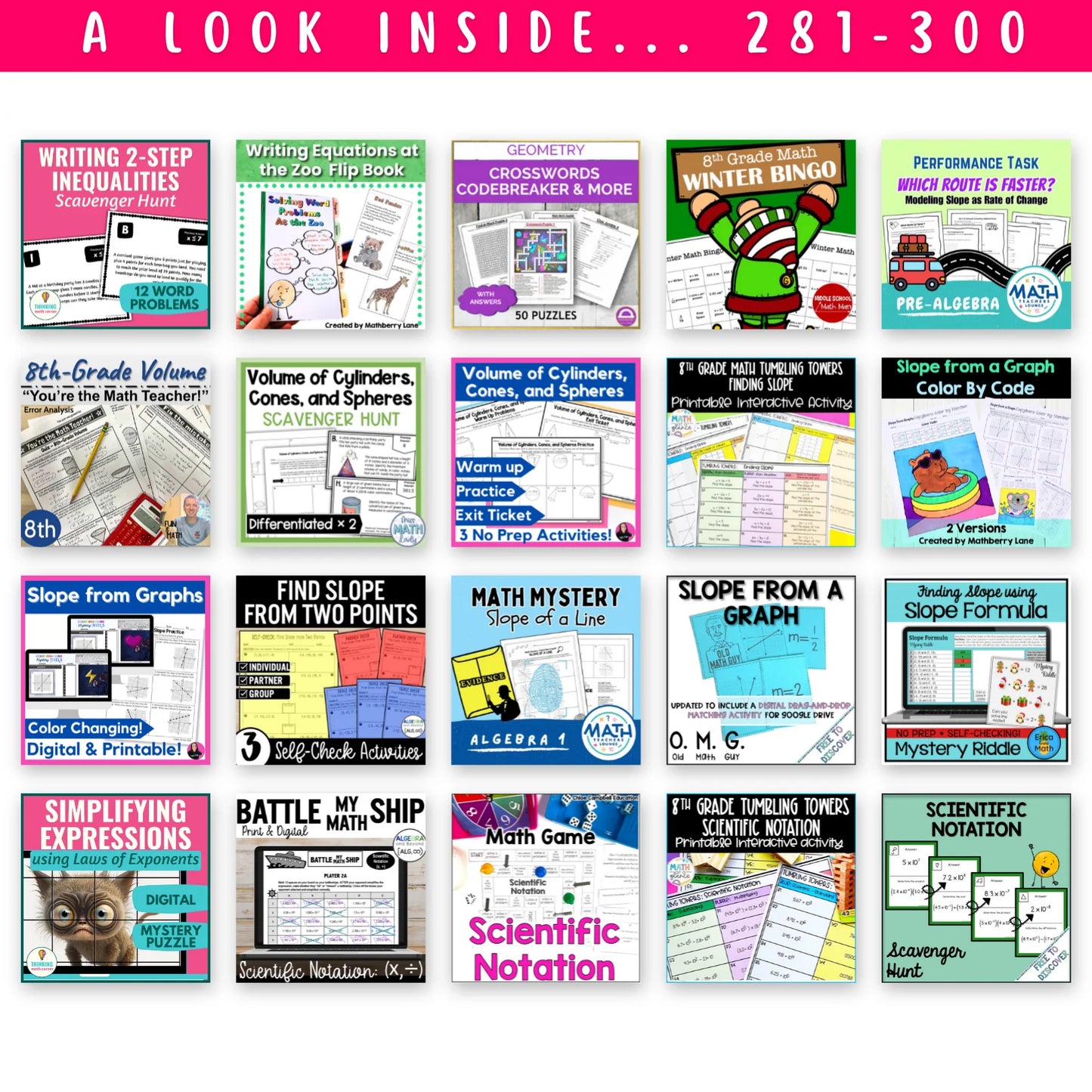 6th - 8th Grade Mega Math Bundle