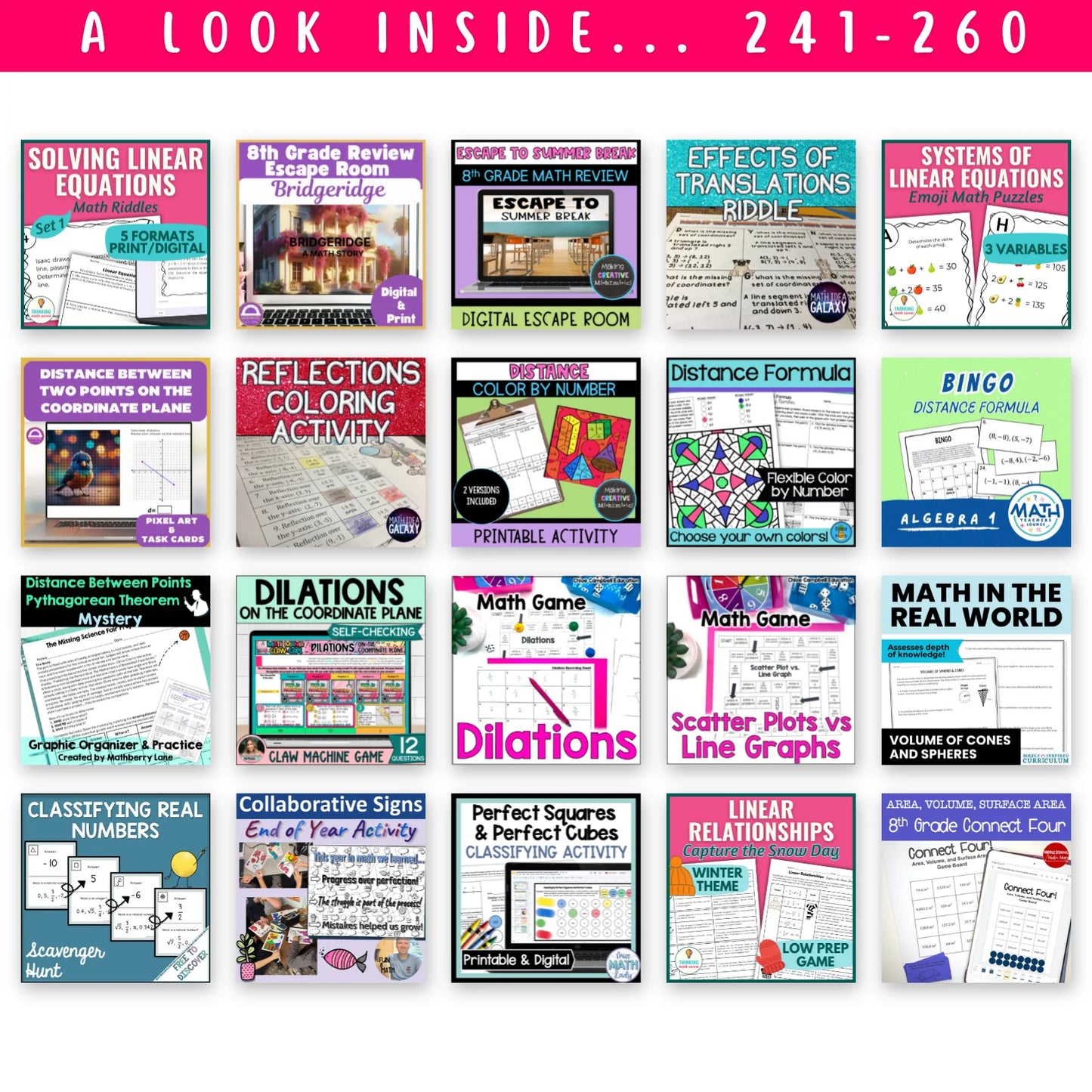 7th Grade - Algebra 1 Mega Math Bundle