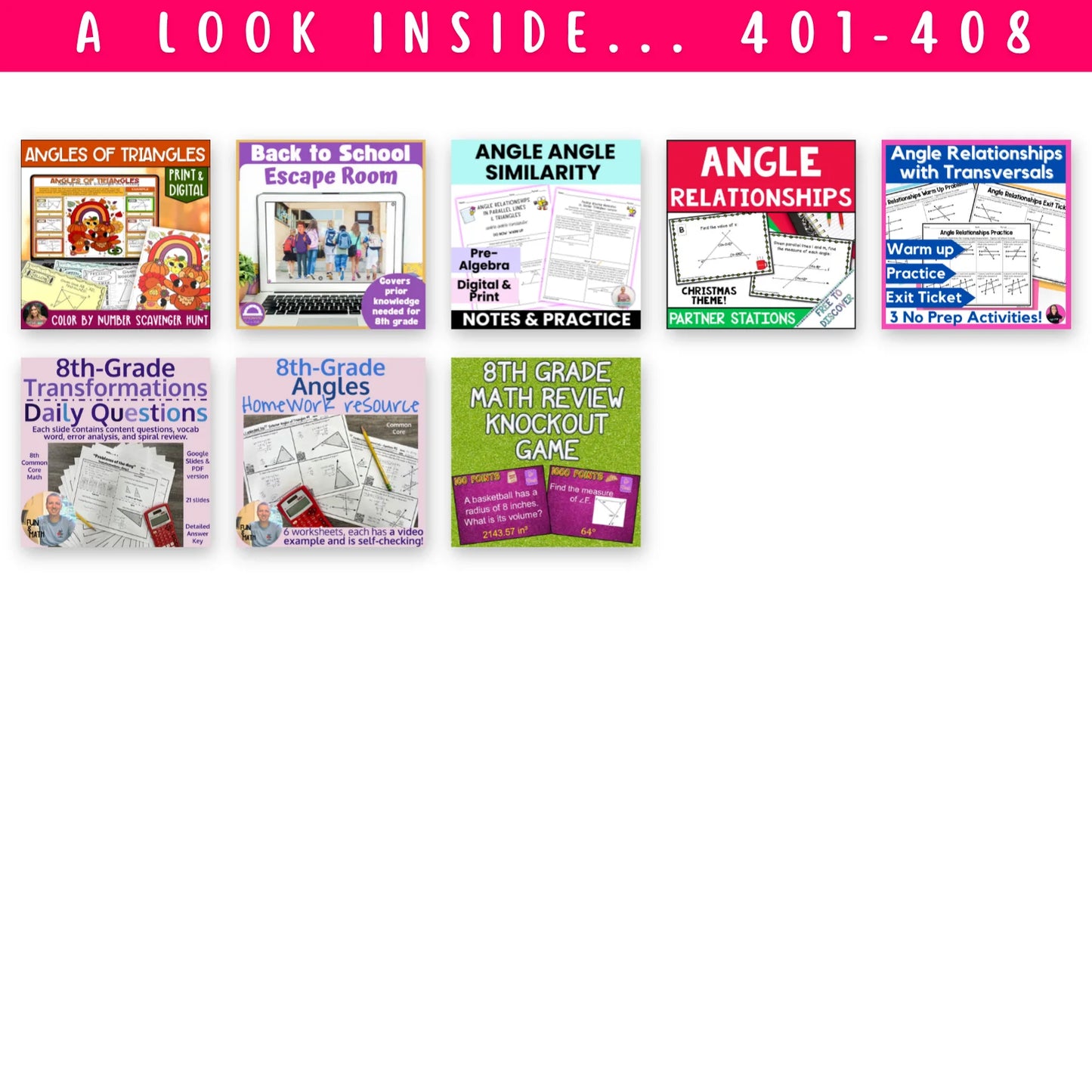 6th - 8th Grade Mega Math Bundle