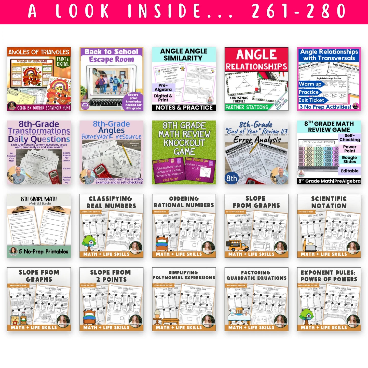 7th Grade - Algebra 1 Mega Math Bundle