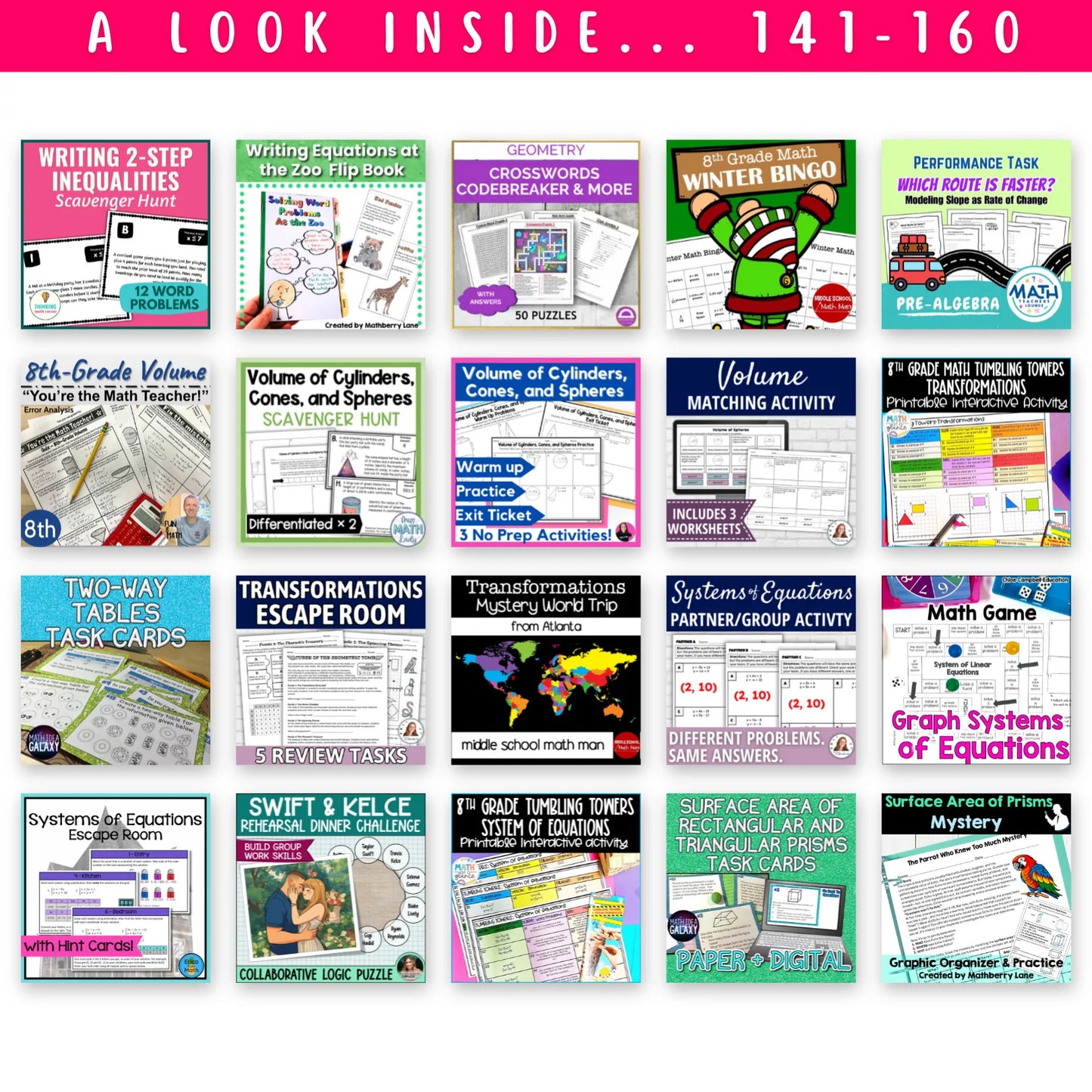 7th Grade - Algebra 1 Mega Math Bundle