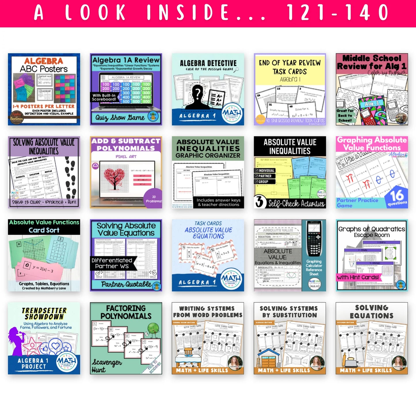Algebra 1 Ultimate Math Bundle