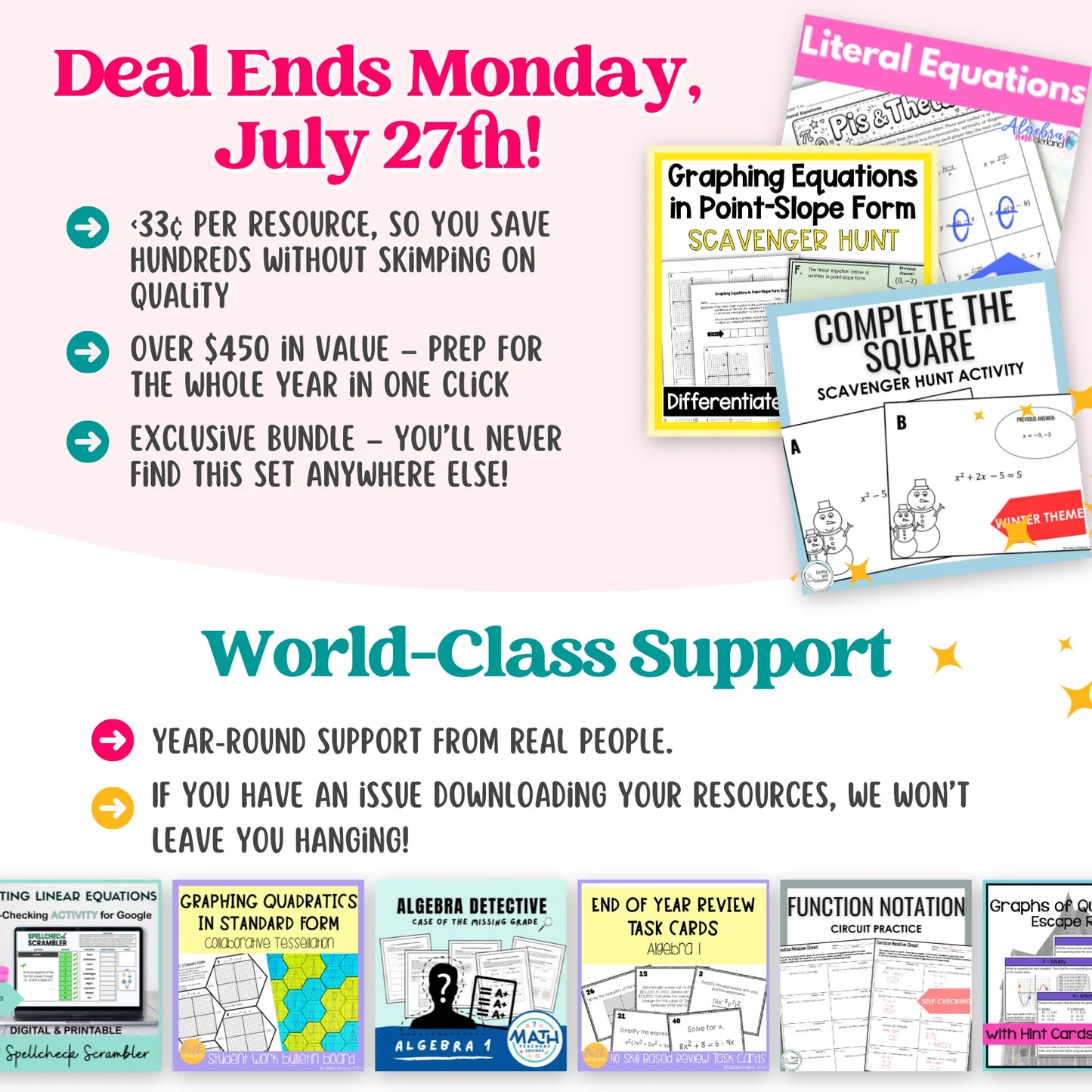 Algebra 1 Ultimate Math Bundle