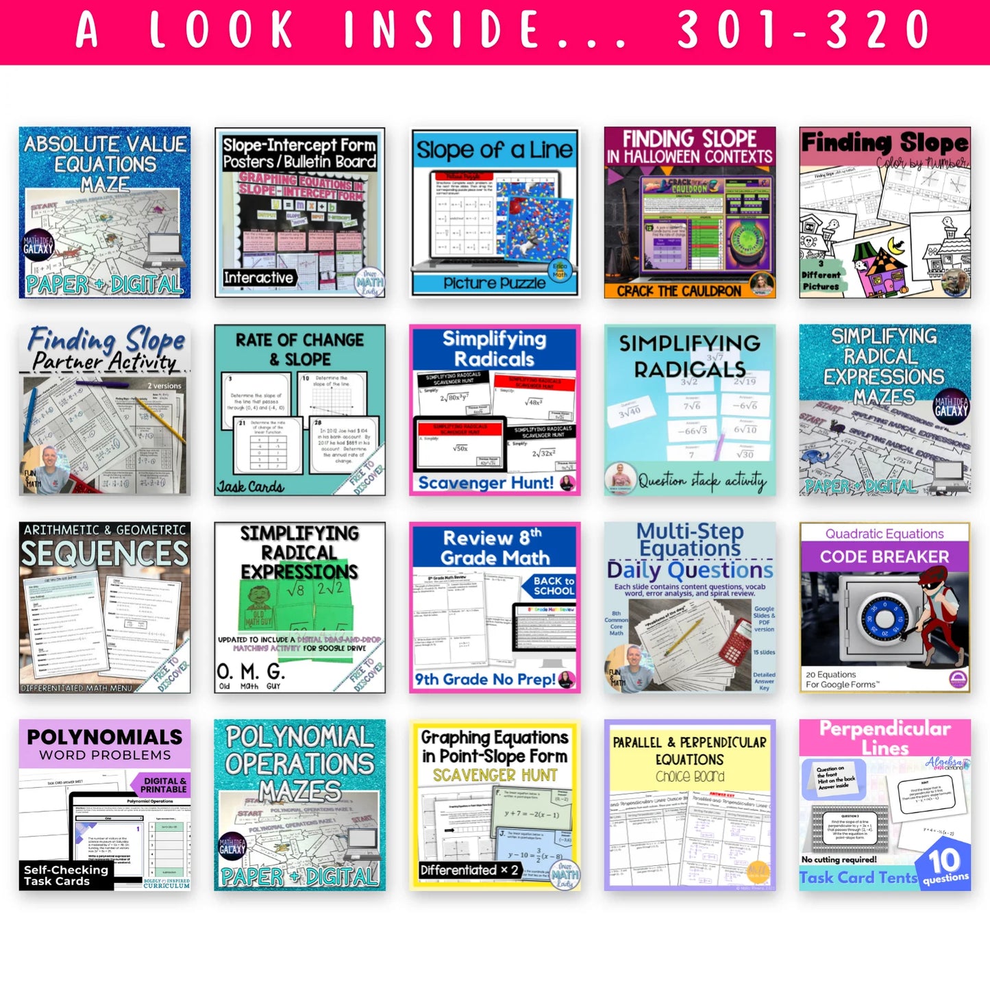 7th Grade - Algebra 1 Mega Math Bundle