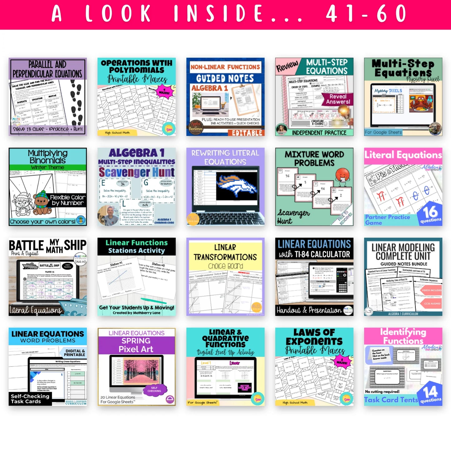 High School Mega Math Bundle