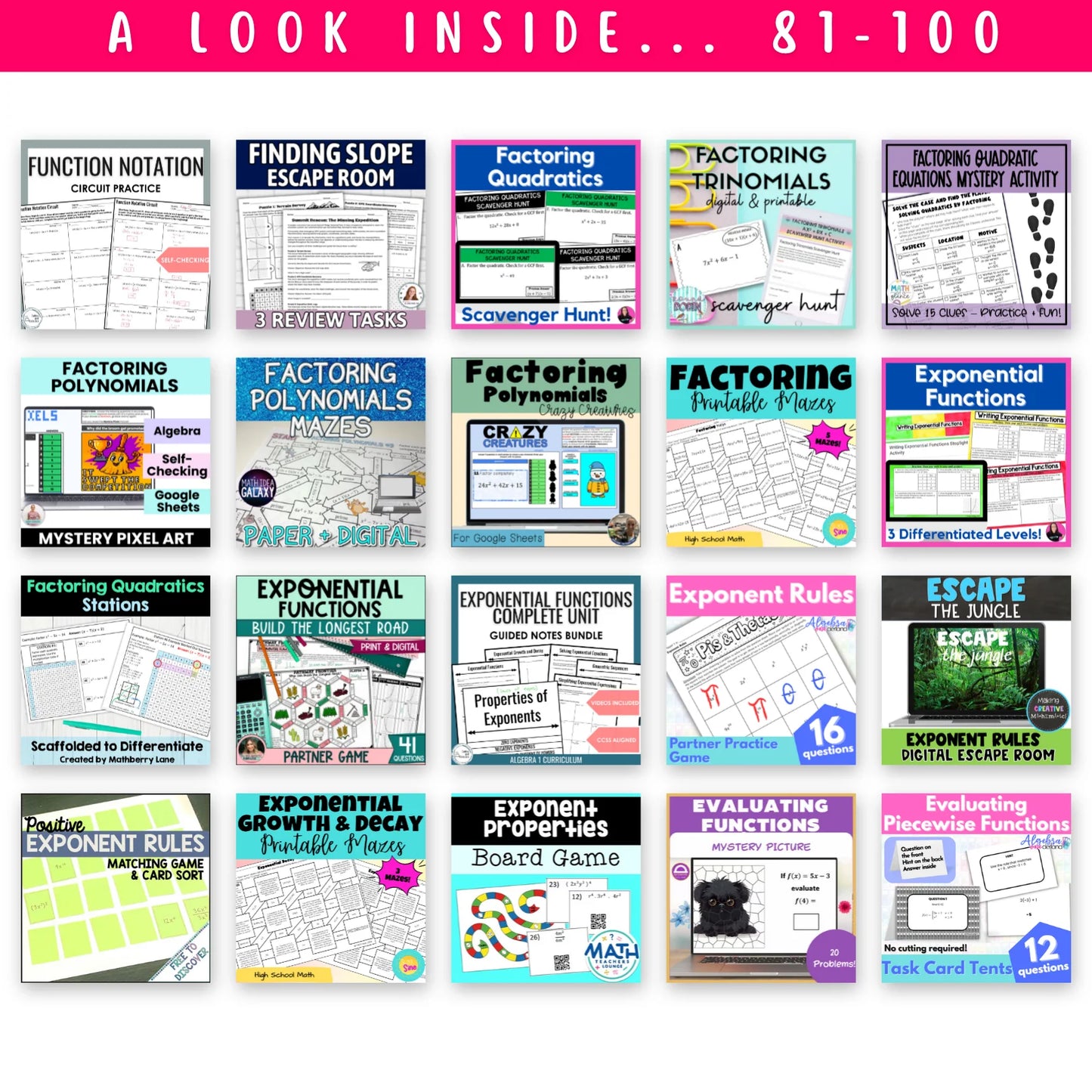 High School Mega Math Bundle