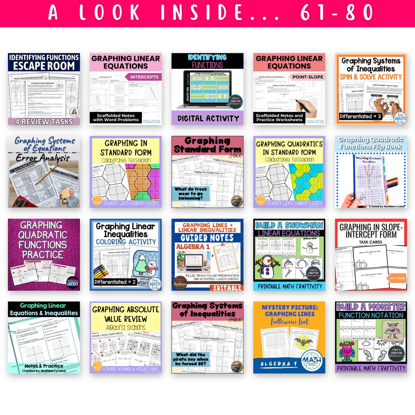 Algebra 1 Ultimate Math Bundle