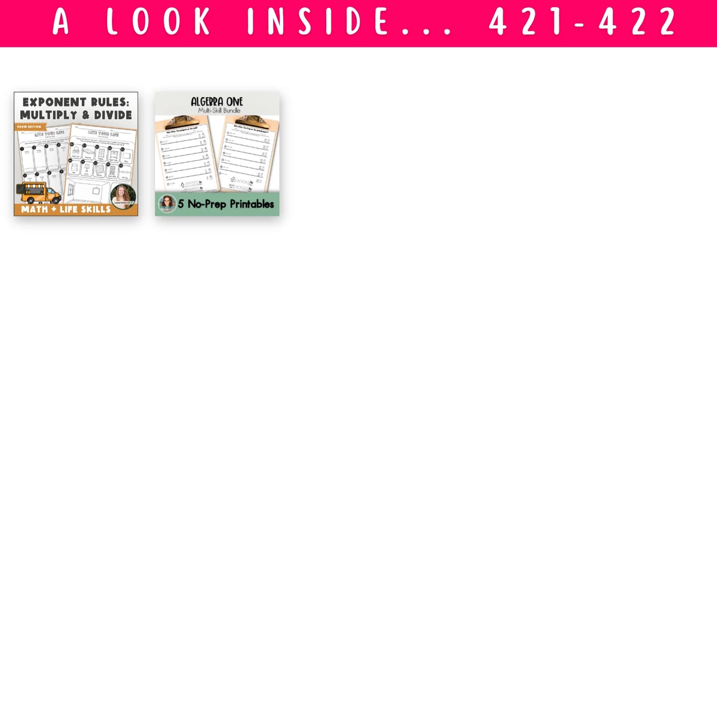 7th Grade - Algebra 1 Mega Math Bundle