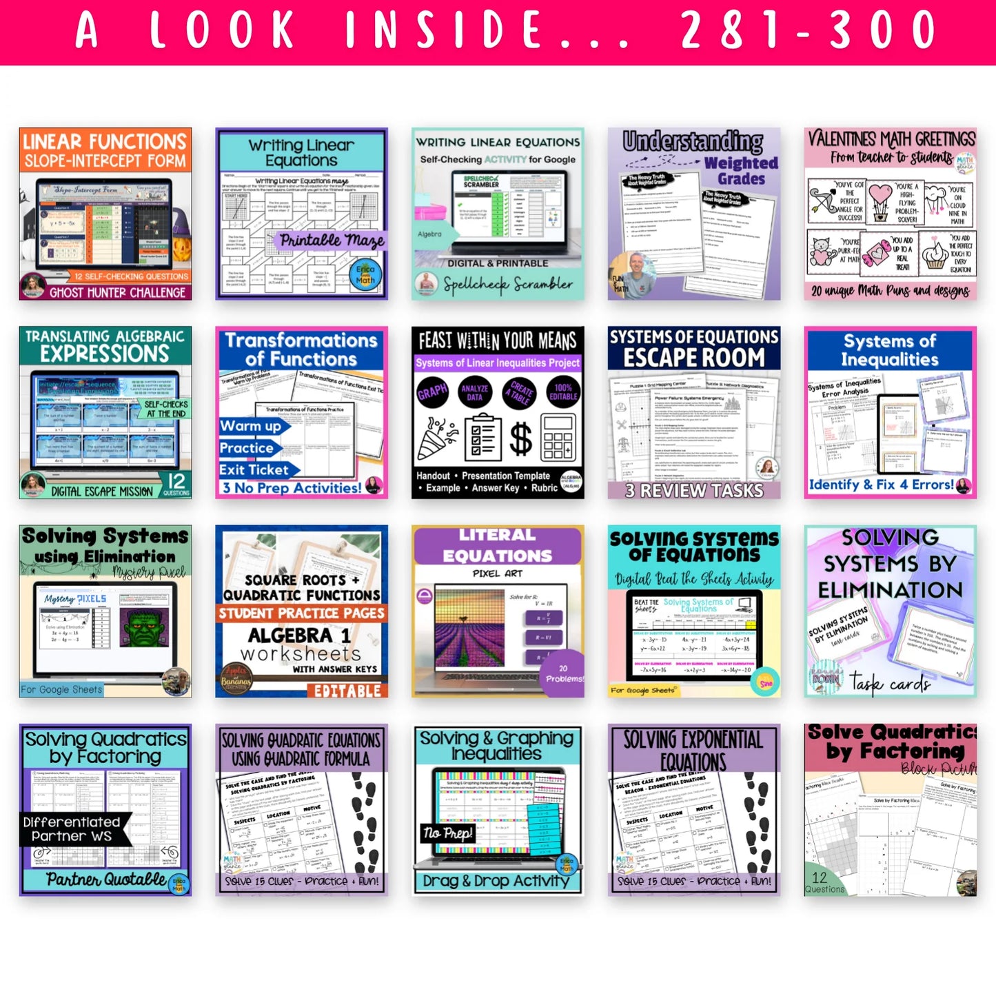 7th Grade - Algebra 1 Mega Math Bundle
