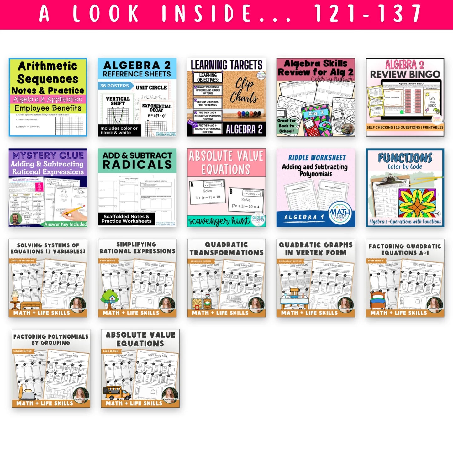 Algebra 2 Ultimate Math Bundle