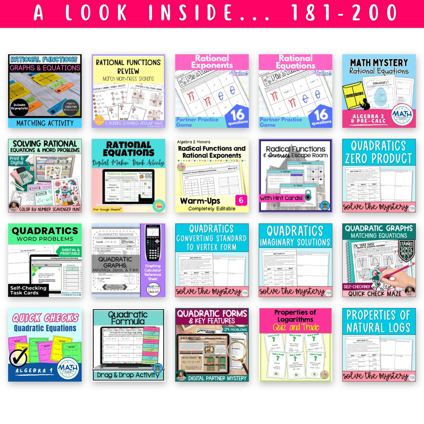 High School Mega Math Bundle