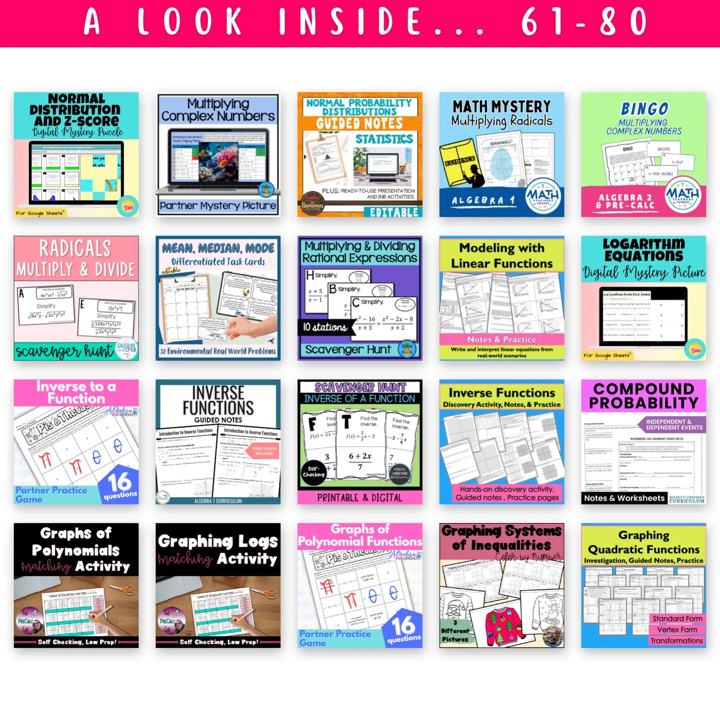 Algebra 2 Ultimate Math Bundle