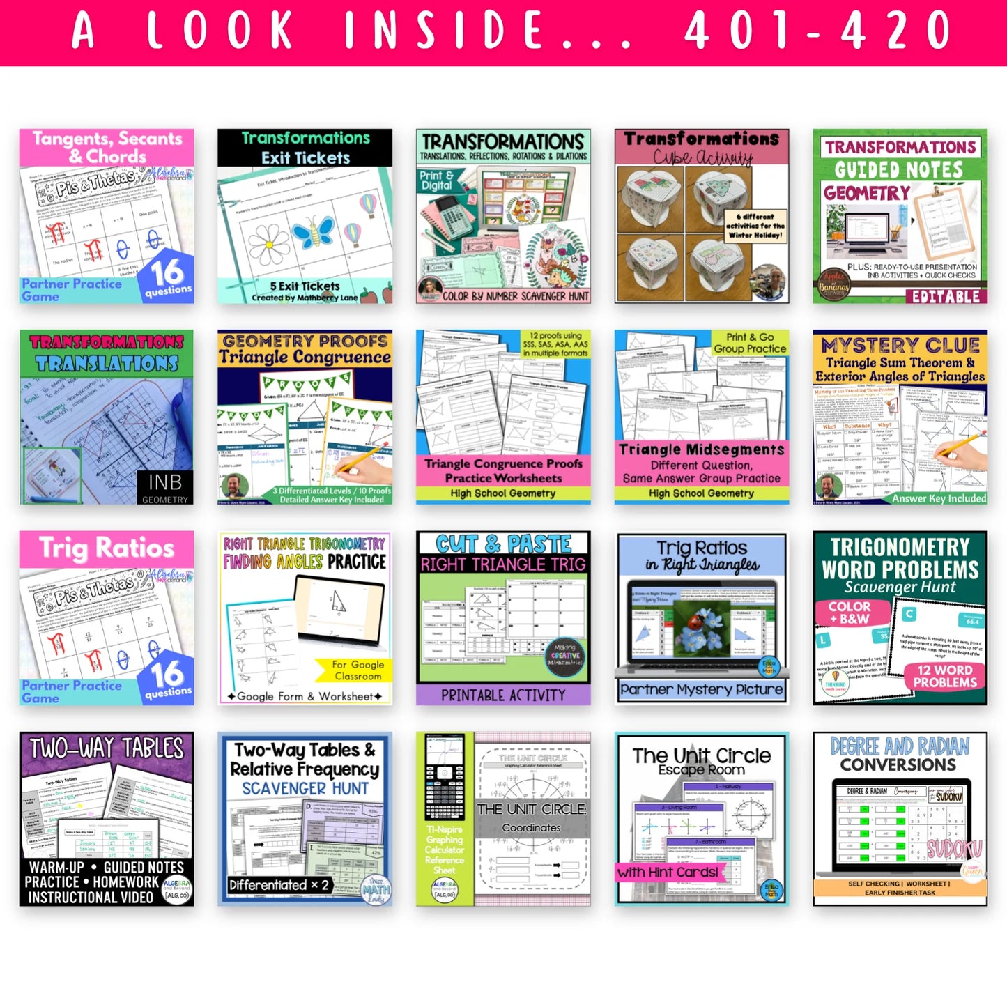 High School Mega Math Bundle