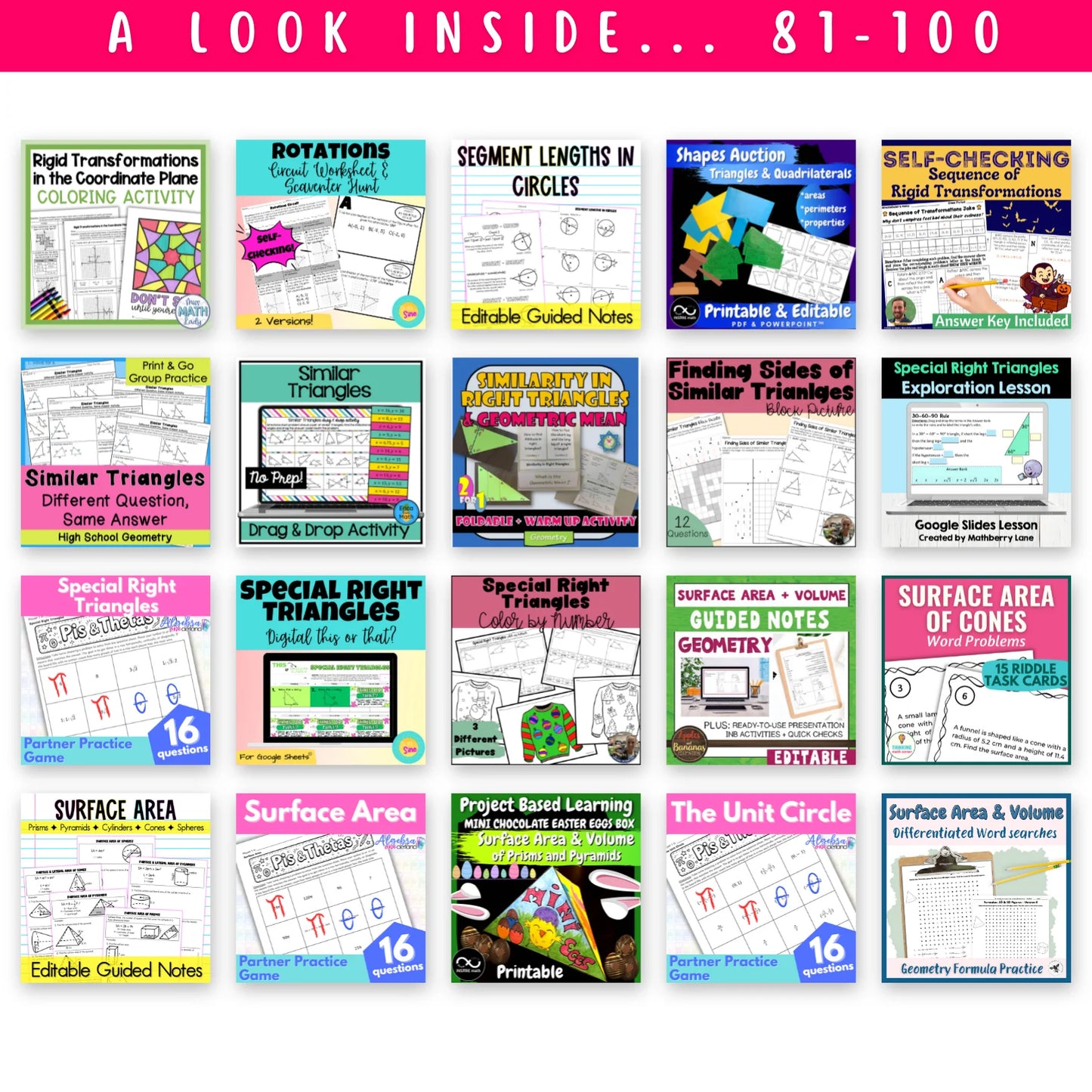 Geometry Ultimate Math Bundle