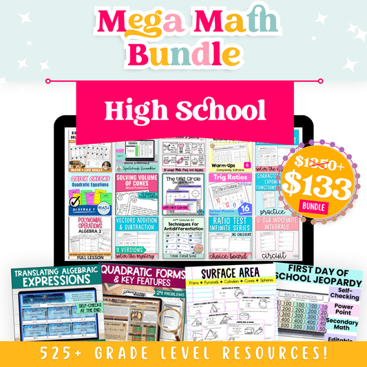 High School Mega Math Bundle