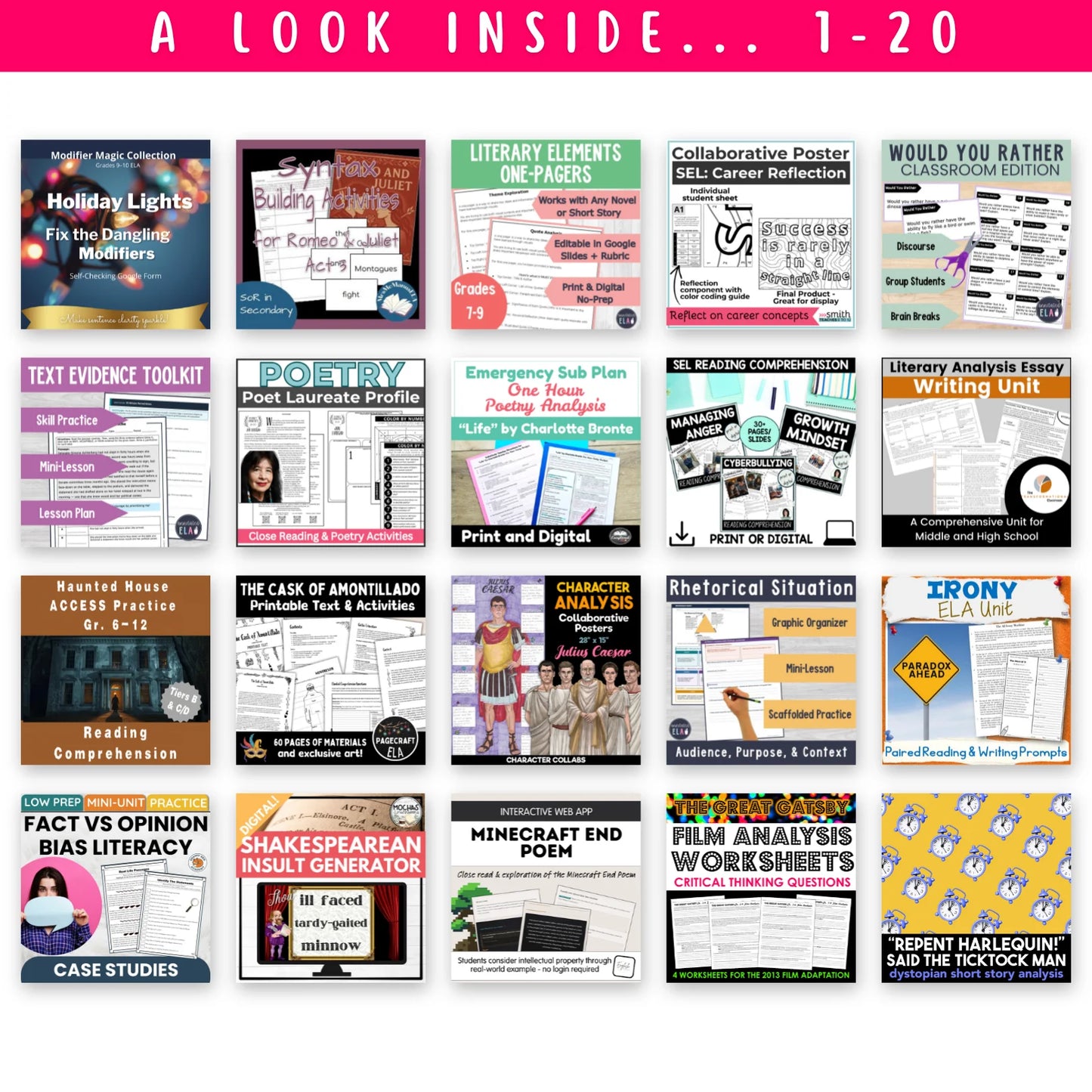 High School ELAR Bundle