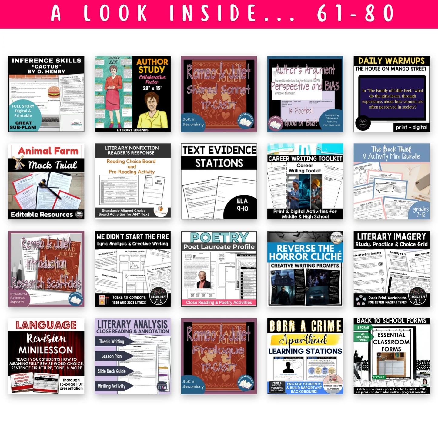 High School ELAR Bundle