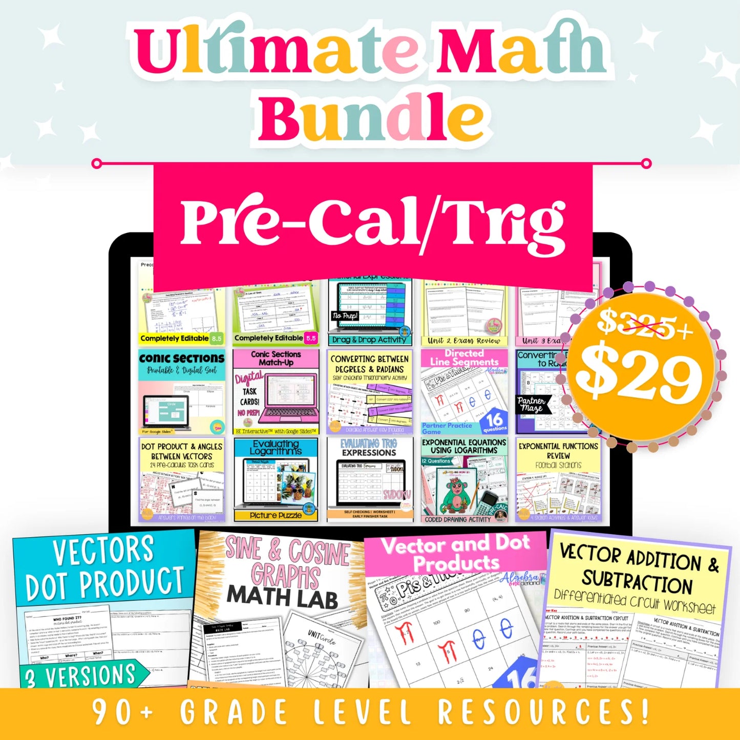 Pre-Cal/Trig Ultimate Math Bundle