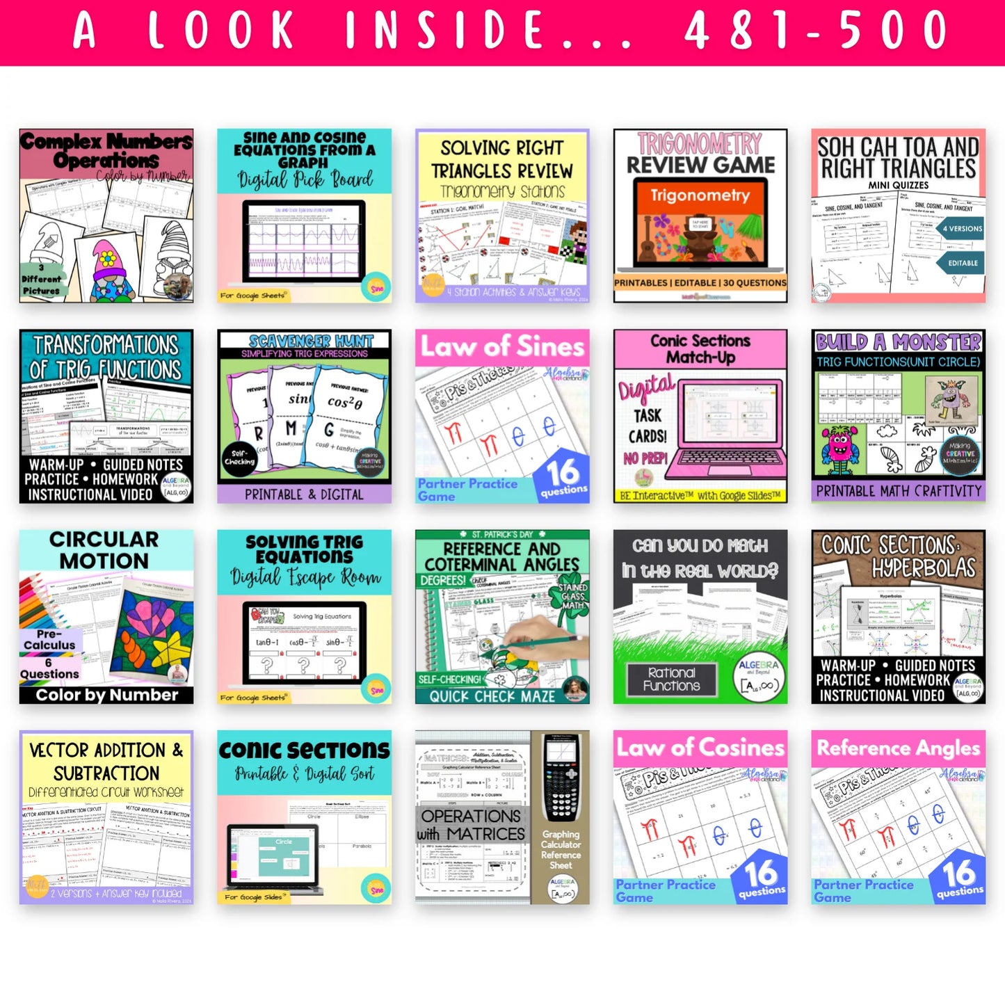 High School Mega Math Bundle