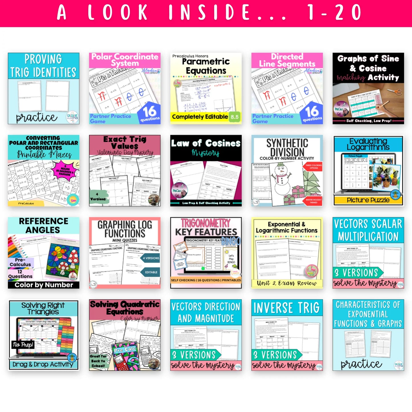 Pre-Cal/Trig Ultimate Math Bundle