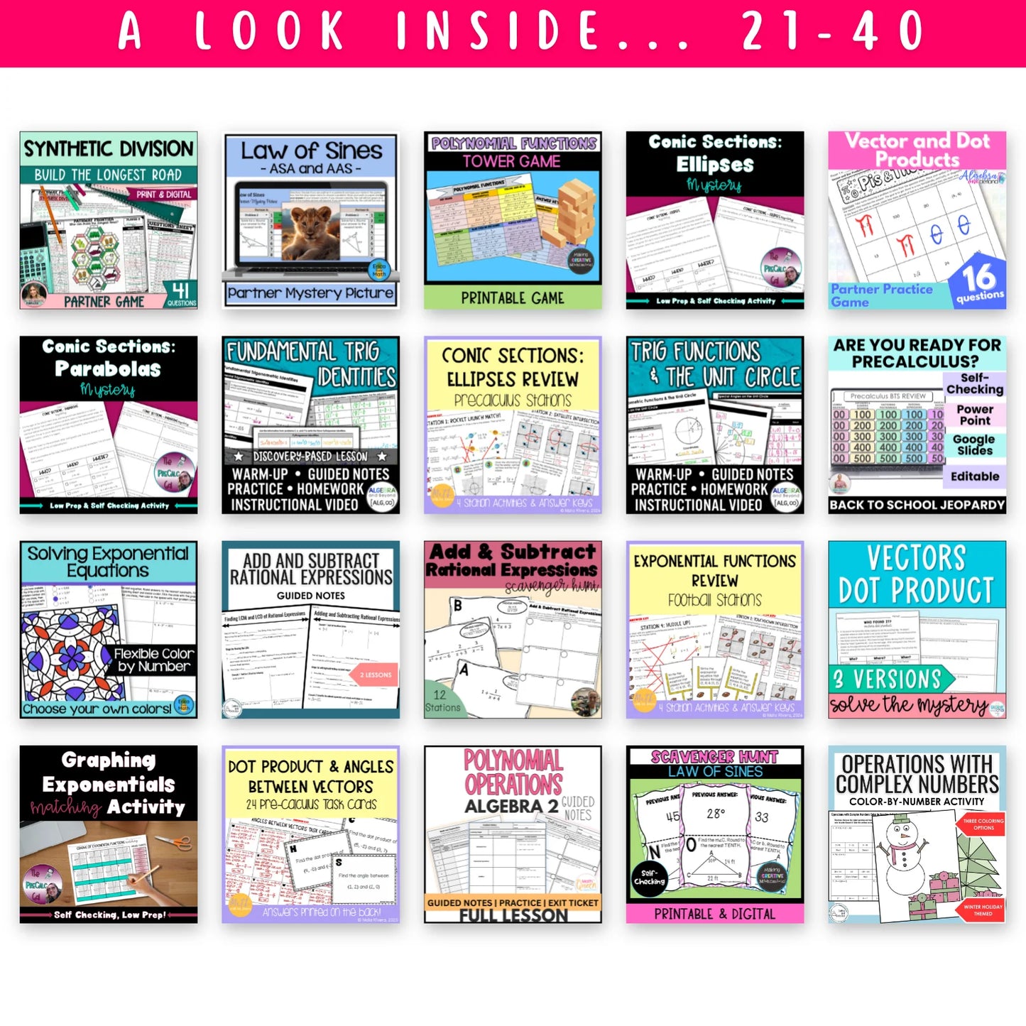 Pre-Cal/Trig Ultimate Math Bundle