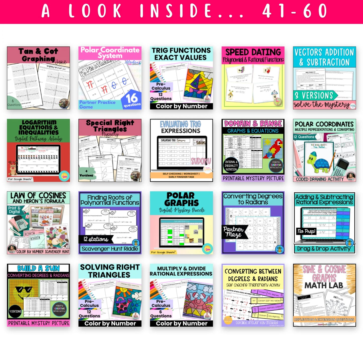 Pre-Cal/Trig Ultimate Math Bundle