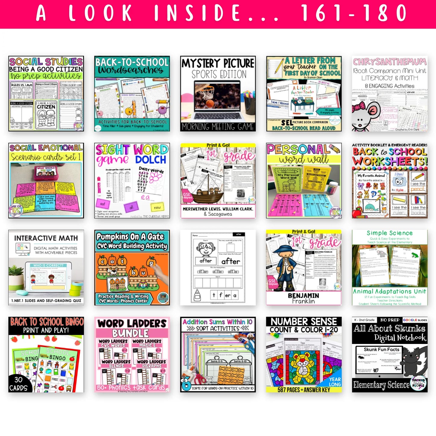 Pre-K, Kinder, 1st & 2nd Grade - Mega Bundle