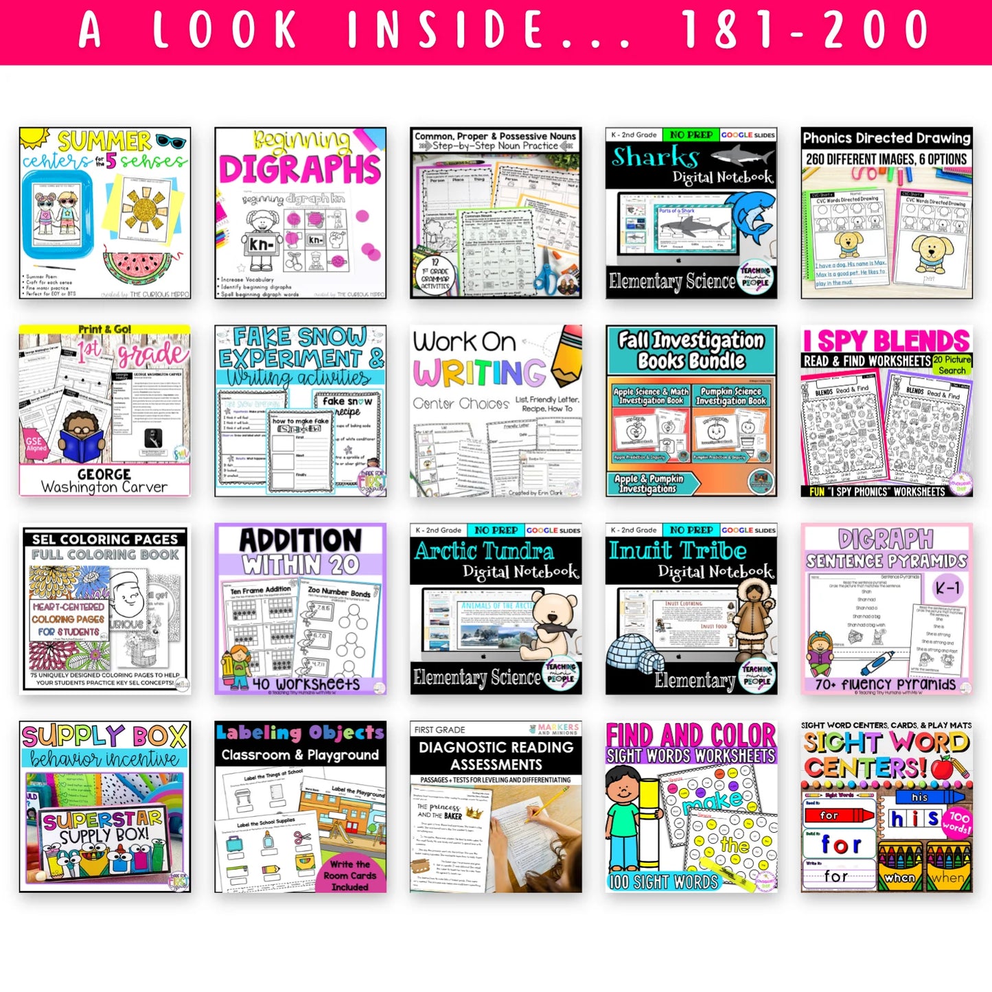 Pre-K, Kinder, 1st & 2nd Grade - Mega Bundle