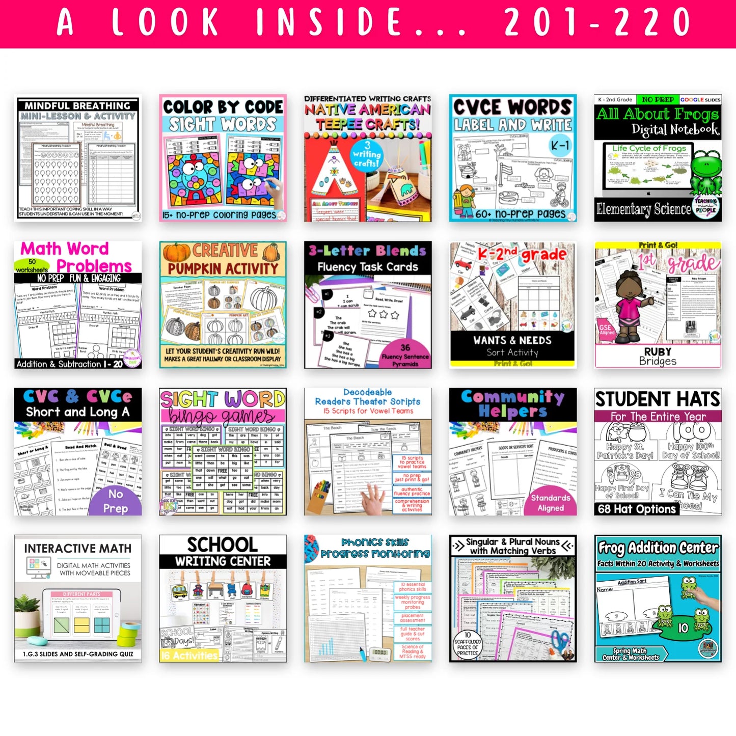 Pre-K, Kinder, 1st & 2nd Grade - Mega Bundle